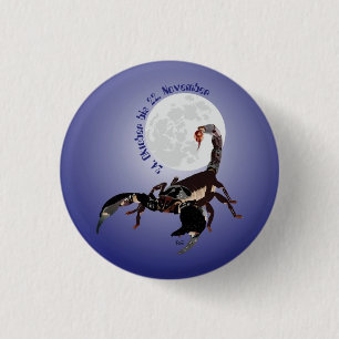 Badge Rond 2,50 Cm Scorpion