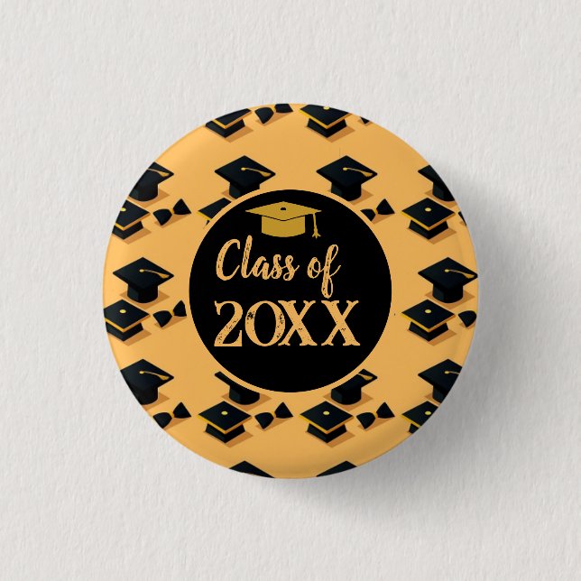 Badge Rond 2,50 Cm Script de calligraphie élégant personnalisé (Devant)
