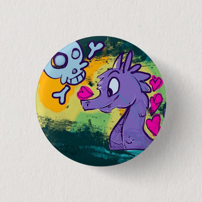 Badge Rond 2,50 Cm Sea Monster (Devant)