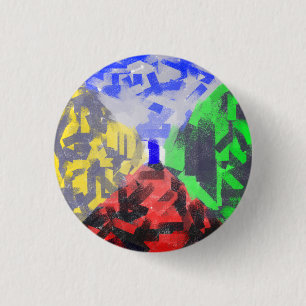Badge Rond 2,50 Cm Secret Room Moderne Abstrait original Art coloré