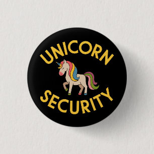 Badge Rond 2,50 Cm Sécurité Unicorn : Gardez la magie en sécurité ave