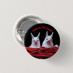 Badge Rond 2,50 Cm Semence dans le bouton Sand