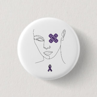 Badge Rond 2,50 Cm Sensibilisation à la violence domestique