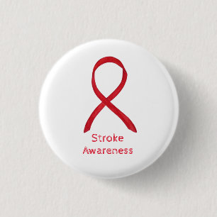 Badge Rond 2,50 Cm Sensibilisation aux accidents vasculaires cérébrau