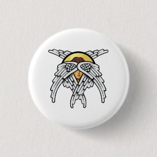 Badge Rond 2,50 Cm Seraphim Angel Silver