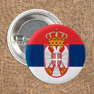 Badge Rond 2,50 Cm Serbian Flag & Serbia fashion patriot /sports