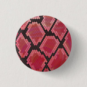 Badge Rond 2,50 Cm Serpent noir et rouge