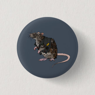 Badge Rond 2,50 Cm Sewer Punk Rat