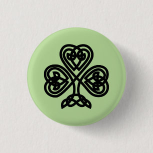 Badge Rond 2,50 Cm Shamrock celte