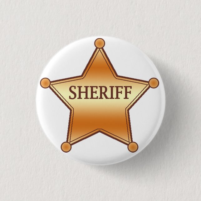 Badge Rond 2,50 Cm Shérif ait plaqué (Devant)