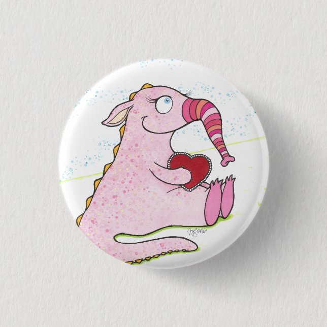 Badge Rond 2,50 Cm Shirley le monstre, bouton (Devant)