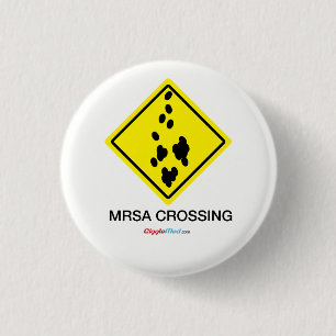 Badge Rond 2,50 Cm Signe de croisement de MRSA