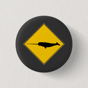 Badge Rond 2,50 Cm Signe de Narwhal X-ing