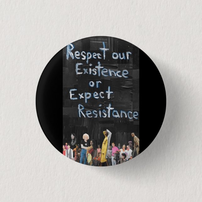 Badge Rond 2,50 Cm Signe de protestation (Devant)