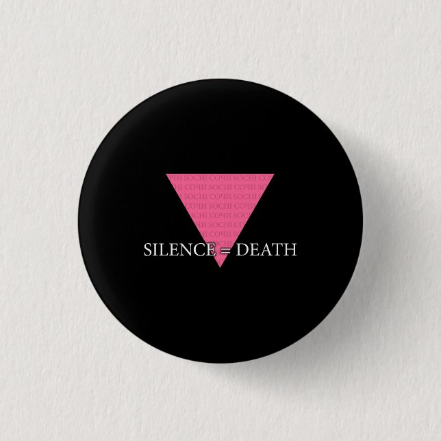 Badge Rond 2,50 Cm Silence = Mort (Devant)