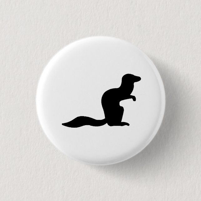 Badge Rond 2,50 Cm Silhouette de mangouste (Devant)