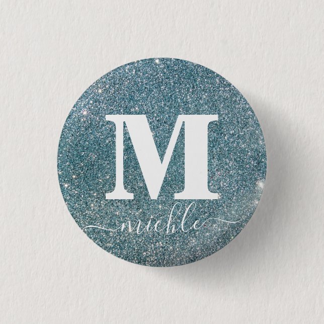 Badge Rond 2,50 Cm Silver Crystal Custom Name Cadeau (Devant)