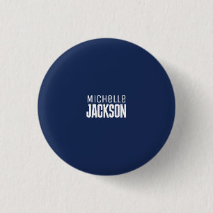 Badge Rond 2,50 Cm Simple minimaliste Moderne Votre Nom Message
