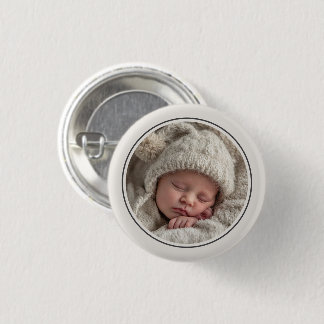 Badge Rond 2,50 Cm Simple Photo Template Personalized Frame