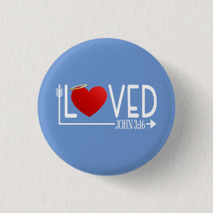 Badge Rond 2,50 Cm Simple Verset de la Bible pour la Saint-Valentin  