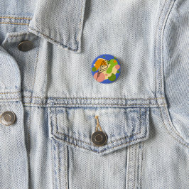Badge Rond 2,50 Cm Sites abstraits intéressants avec feuilles