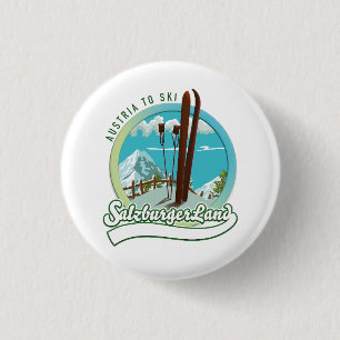 Badge Rond 2,50 Cm Ski autrichien Salzburgerland