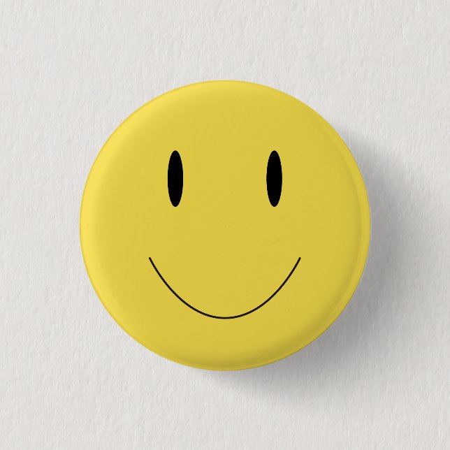 Badge Rond 2,50 Cm Smile Yellow Cute Face 001 (Devant)