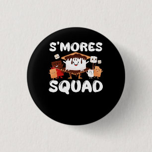 Badge Rond 2,50 Cm S'mores Marshmallows Funny Smores Squad Camping Ca
