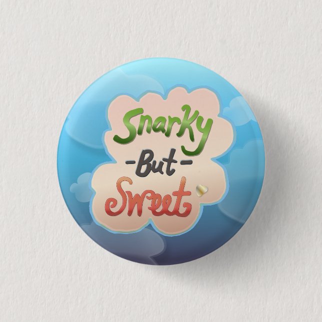 Badge Rond 2,50 Cm Snarky, Mais Douce (Devant)