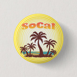 Badge Rond 2,50 Cm SoCal Palm Trees