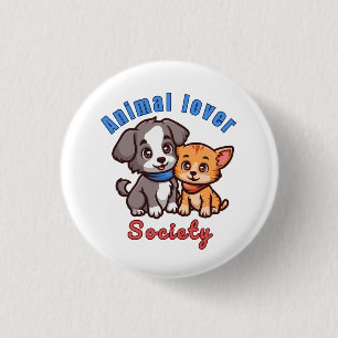 Badge Rond 2,50 Cm société d'amoureux des animaux pour amoureux des a