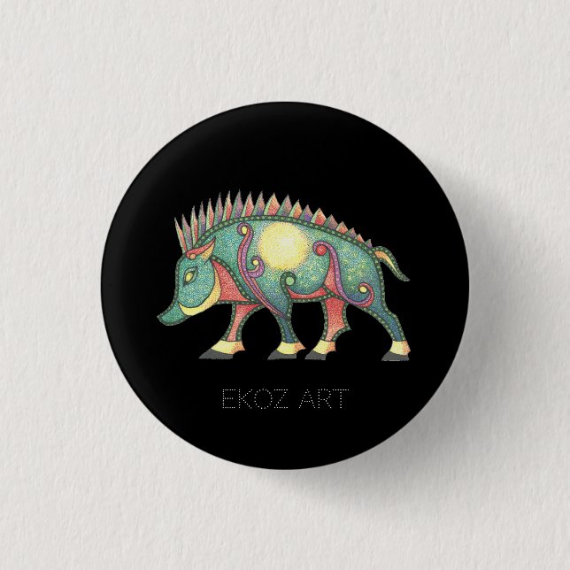 Badge Rond 2,50 Cm Soleil chevalier Pictish (Devant)