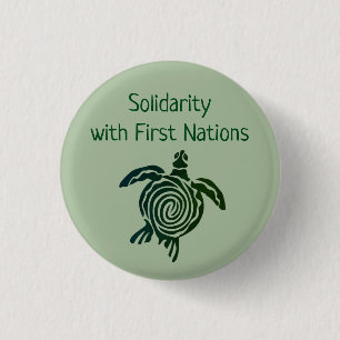 Badge Rond 2,50 Cm Solidarité avec des premières nations