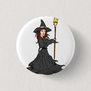 Badge Rond 2,50 Cm Sorcière envoûtante