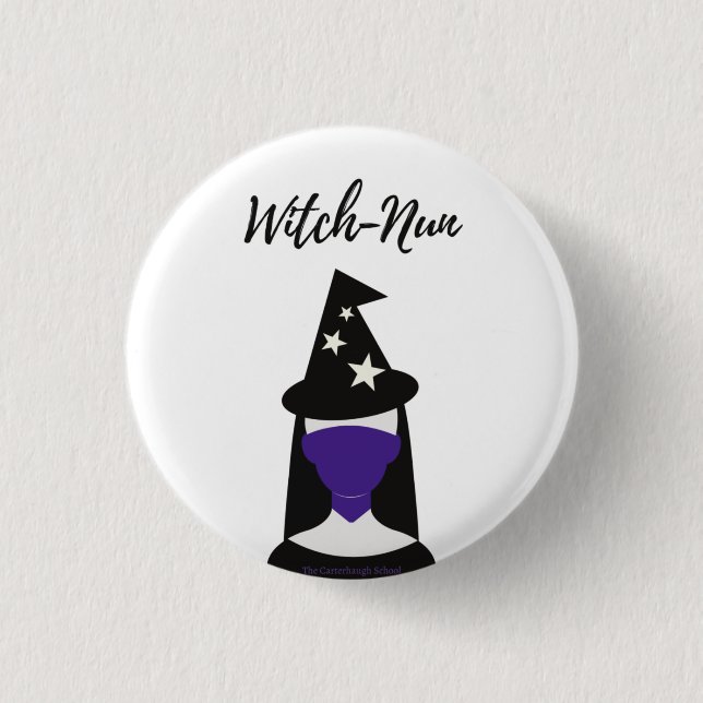 Badge Rond 2,50 Cm Sorcière Nun Pin (Devant)