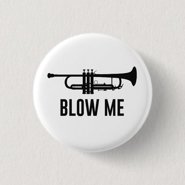 Badge Rond 2,50 Cm Soufflez-moi trompette (Devant)