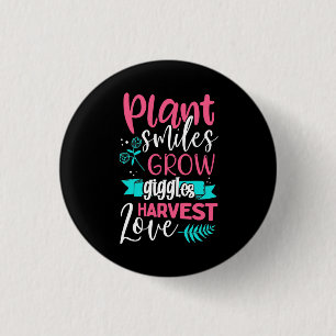 Badge Rond 2,50 Cm Sourires plantes Grow Giggles Love