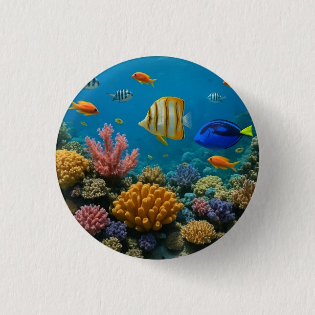 Badge Rond 2,50 Cm Sous le bouton mer (Devant)