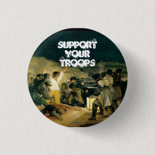 Badge Rond 2,50 Cm Soutenez vos troupes