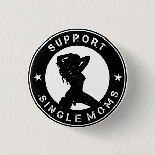 Badge Rond 2,50 Cm Soutenir les mères célibataires