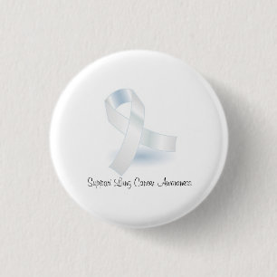 Badge Rond 2,50 Cm Soutien à la sensibilisation au cancer du poumon