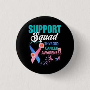 Badge Rond 2,50 Cm Soutien de sensibilisation au cancer du thyroïde S