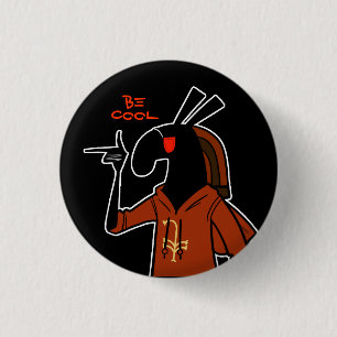 Badge Rond 2,50 Cm "Soyez cool" placent