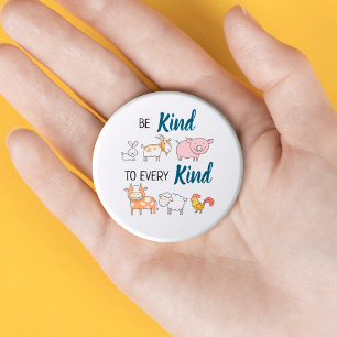 Badge Rond 2,50 Cm Soyez gentil avec toutes sortes mignonnes caricatu