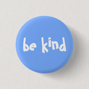 Badge Rond 2,50 Cm Soyez Type Typographie Bleu Blanc