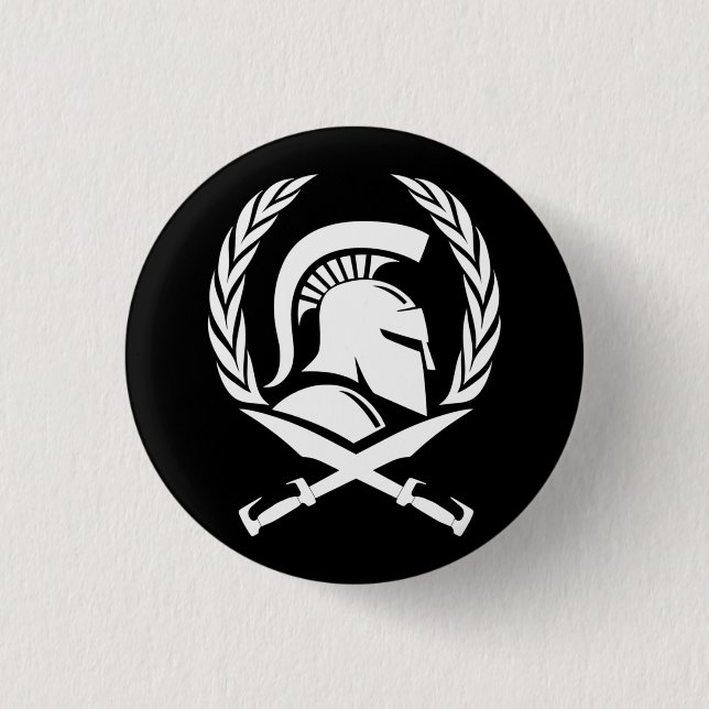 Badge Rond 2,50 Cm Spartan (Devant)