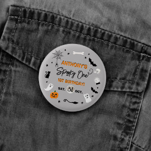 Badge Rond 2,50 Cm Spooky One ! Fête d'anniversaire d'1 an Halloween