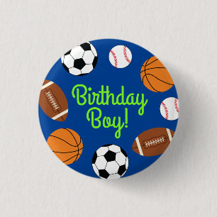 Badge Rond 2,50 Cm Sports Anniversaire Fête Enfants mignonne
