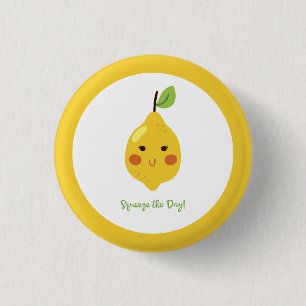 Badge Rond 2,50 Cm Squeeze Day Punny Lemon