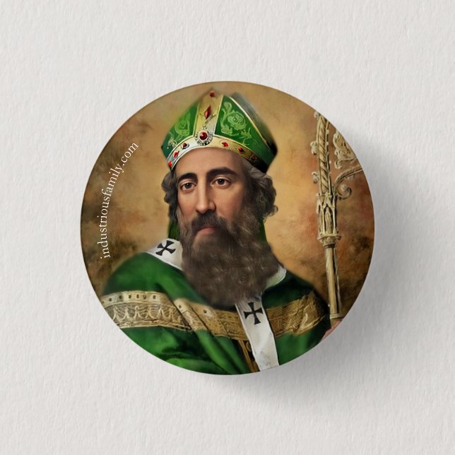 Badge Rond 2,50 Cm St. Patrick Button Pin (Devant)